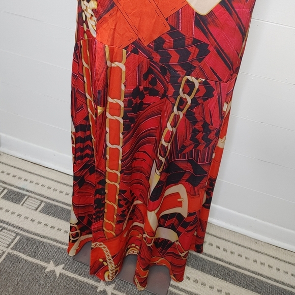 Marciano printed ruffle maxi dress size 4 - Picture 3 of 12